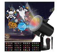 YXWYXWA Projector Light,Halloween Holographic Projector Halloween Christmas Projector Lights with 16 Patterns LED Waterproof Outdoor Indoor Holiday Light for Holiday Garden Party Decor for Halloween