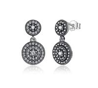 YXWYXWA Radiant Elegance Earrings Clear Crystals Surrounded Ancient Women Drop Earings