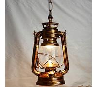 YXWYXWA Retro Kerosene Retro Industrial Ancient Lantern Horse Lantern Ceiling Lighting Antique Rustic Iron Decorative Lantern E27 Loft Restaurant Kerosene Lamp Interesting