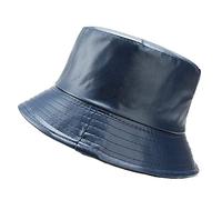 YXWYXWA Retro PU Double-Sided Fisherman Hat Men and Women Outdoor Wild Sun Hat Four Seasons Basin Hat