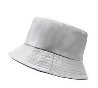 YXWYXWA Retro PU Double-Sided Fisherman Hat Men and Women Outdoor Wild Sun Hat Four Seasons Basin Hat