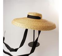 YXWYXWA Retro Shallow Flat Top Down Folded Big Brim Hat Stage Shape Big Brim Hat Sun Hat