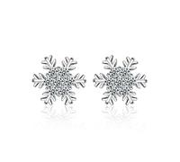 YXWYXWA Rhinestone Snowflower Beautiful Elegant Pure Great Stud Earrings Fashion Women Present