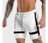 YXWYXWA Running Shorts Men Fitness Gym Workout Breathable Mesh Men Short Pants Quick Dry Training Sport Gym