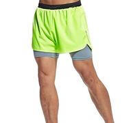 YXWYXWA Running Shorts Men's 2 in 1 Sports Jogging Fitness Shorts Training Quick Dry Mens Gym Men