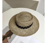YXWYXWA Seaside Beach Hat Band Hats Stylish Holiday Sun Protection Flat Brim Salt Sun Hat