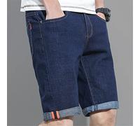 YXWYXWA Shorts de Jean décontractés pour Hommes Droits d'été Mince Capris avec des Poches