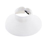 YXWYXWA Spring and Summer Fashion Hats Wide Roll-up Straw Sun Visor Hat Bowknot Hat Beach Outdoor Hat Women Ponytail Roll Up Sun Hat