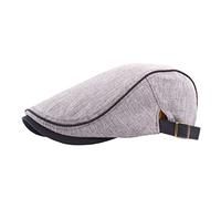YXWYXWA Spring and Summer Thin Stripes of Cotton and Linen Beret Youth Forward Cap Tongue Hat Outdoor