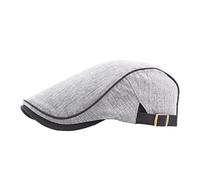 YXWYXWA Spring and Summer Thin Stripes of Cotton and Linen Beret Youth Forward Cap Tongue Hat Outdoor