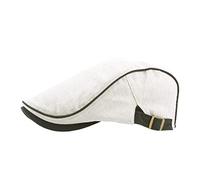 YXWYXWA Spring and Summer Thin Stripes of Cotton and Linen Beret Youth Forward Cap Tongue Hat Outdoor