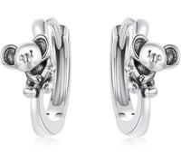 YXWYXWA Sterling Silver Jewelry,925 Sterling Silver Cute Koala Ear Buckle Lovely Lazy Animal Hoop Earrings for Women Statement Ear Jewelry