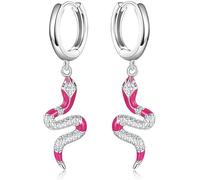 YXWYXWA Sterling Silver Jewelry,925 Sterling Silver Snake Ear Buckles for Women Snake Pendant Drop Earrings Statement Jewelry Party Gift