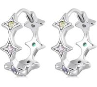 YXWYXWA Sterling Silver Jewelry,925 Sterling Silver Star Ear Buckles for Women Style Plated Platinum Earrings Jewelry Wedding Party Gift