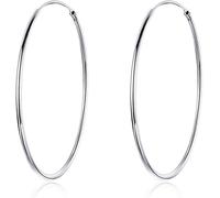 YXWYXWA Sterling Silver Jewelry,Big Hoop Earrings for Women Sterling Silver 925 Jewelry Female Fashion Woman Earrings 39mm Fine Jewelry