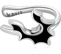 YXWYXWA Sterling Silver Jewelry,Trendy Women Earrings 925 Sterling Silver Dark Bat Earrings for Teen Women Girls