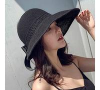 YXWYXWA Straw Hat Adult Summer Sunscreen Leisure Cap Wide Brim Students Fresh Shading Sun Cap Foldable