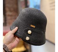 YXWYXWA Summer Elegant White Pearl Bucket Hats for Women Holiday Sun Hat Female Panama Outdoor Plage Beach Visor Cap
