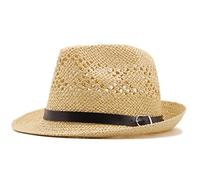 YXWYXWA Summer Men Fedora Hats for Women Sun Hats Wide Brim Summer Visor Cap Solid Jazz Hat Beach Cap Sombrero