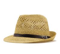 YXWYXWA Summer Men Fedora Hats for Women Sun Hats Wide Brim Summer Visor Cap Solid Jazz Hat Beach Cap Sombrero