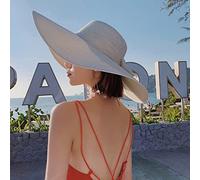 YXWYXWA Summer Straw Hat Ladies Beach Seaside Travel Holiday Sun Protection Big Eaves Fisherman