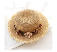 YXWYXWA Women Hat Sun Hat Hat with Flowers Bow Tassel Hat Foldable Ribbon Cap