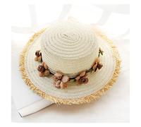 YXWYXWA Women Hat Sun Hat Hat with Flowers Bow Tassel Hat Foldable Ribbon Cap