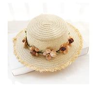 YXWYXWA Women Hat Sun Hat Hat with Flowers Bow Tassel Hat Foldable Ribbon Cap