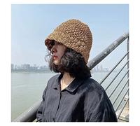 YXWYXWA Women Holiday Straw Hat Lady Sun Hat Visor Cap Panama Style Bucket Cap Beach Hat Outdoor Girl Cap