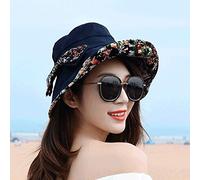 YXWYXWA Women Sun Hat Fashionable Super Wide Brim Fold Bucket Cap Fedoras Beach Wedding Summer Solid Color Floppy Sun Hats +Rope