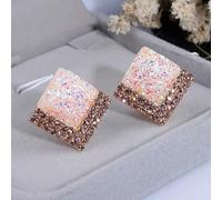 YXWYXWA Women's Square Crystal Earrings with and Elegant Edges