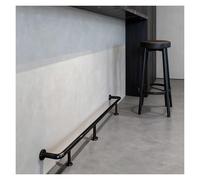 YXXSDP Kit de Repose-Pieds de Bar Barre Comptoir Repose-Pieds Garde-Corps, 80/100/200/300cm Longue Ronde Tube Support Tige avec vis & Connecteur Interne, Noir/Or/Argent/Or Rose(Black,120cm/3.9ft)