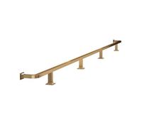 YXXSDP Kit de Repose-Pieds de Bar Kit Repose-Pieds pour Bar Commercial, Barre Repose-Pieds en Acier Inoxydable, Support Pied pour comptoir Mural et au Sol pour Bureau réception(Gold,290cm/9.5ft)