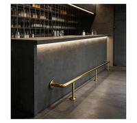 YXXSDP Kit de Repose-Pieds de Bar Robuste Repose-Pieds Pied Ensemble Noir/Or, avec Tubes, Supports muraux, Embouts & Connecteur Interne, Pied Rail pour Bar/Îlot de Cuisine(Gold,L 4ft/122cm)