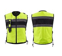 YXYECEIPENO Gilet de moto gonflable quatre saisons avec airbag déclencheur mécanique de l'airbag pour éviter les blessures de chute avec bande réfléchissante, conduite plus sûre (2 couleurs, 6 tailles