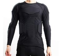 YXYECEIPENO Haut D'armure De Moto Chemise De Compression Rembourrée pour Homme Bloc Anti-Collision De Mise À Niveau D'épaississement De 10 Mm Doux, Confortable Et Légèrement Intégré