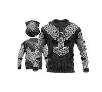 YXYECEIPENO Nouveau Sweat À Capuche Sweats À Capuche D'Odin Rune Matériau En Polyester, Respirant Confortable Vous Pouvez Faire Correspondre Toutes Sortes De Vêtements, Adaptés À Toutes Les Occasions