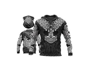 YXYECEIPENO Nouveau Sweat À Capuche Sweats À Capuche D'Odin Rune Matériau En Polyester, Respirant Confortable Vous Pouvez Faire Correspondre Toutes Sortes De Vêtements, Adaptés À Toutes Les Occasions