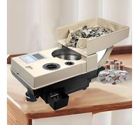 YXYLJOZ Compteuse et trieuse de pièces électrique Robuste, 1200 pièces/Min, trieuse intégrée, Compatible avec Les pièces de 15 à 34 mm, idéale pour Une Gestion Rapide des espèces et Une