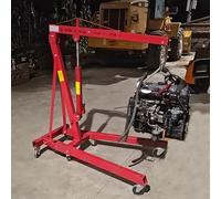 YXYLJOZ Élévateur de Moteur hydraulique Pliable à Usage intensif de 2 tonnes, élévateur de Moteur d'épaisseur d'acier de 2,5 mm, Support de Moteur Robuste, 63 « L x 33 » l x 104 » H