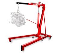 YXYLJOZ Grue à Moteur hydraulique Repliable, élévateur de Grue Robuste 2T avec 6 roulettes, élévateur à Moteur pour Atelier de Garage, 63 « L x 33 » l x 104 » H