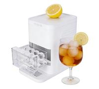 YXYLJOZ Machine à glaçons autonettoyante pour comptoir - 72 glaçons sphériques pour Whisky par Jour, 2 Grosses sphères par fournée, idéale pour Le Bar à Domicile et Les réceptions (White)