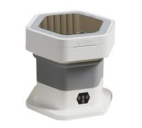YXYLJOZ Machine à Laver Pliable, Machine à Laver Portable Mini avec Panier de Drainage, lumière Bleue, poignée cachée, 3 Modes de contrôle Tactile Intelligent (Grey)