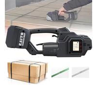 YXYLJOZ Machine de cerclage électrique Portable avec Affichage LED - Bandes PP/Pet 7-19 mm, Batterie 1/2 x 4000 mAh, Outil d;Emballage Automatique de palettes (2 Battery)
