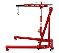 YXYLJOZ Niveleur de palan à Moteur, Grue à Moteur hydraulique Pliable et Robuste de 2 tonnes, Grue d'atelier Cherry Picker, Levage de palan avec 6 roulettes et 4 Positions réglables