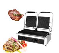 YXYLJOZ Plaque de Cuisson électrique en Acier Inoxydable - Plaque chauffante antiadhésive Robuste pour Usage Domestique et Professionnel, Gril de comptoir réglable pour des résultats de Cuisson (D)