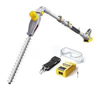 YXYLJOZ Taille-Haies électrique sans Fil avec Perche Extensible de 3,2 mètres, Lame de 410 mm, capacité de Coupe de 16 mm pour Un Entretien Facile du Jardin