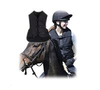 YXYMOTEFLY Gilet Airbag Équestre Femme Manteau De Concours D'équitation Gilet De Moto Respirant 3D Gilets De Protection pour Sports Motorisés (Color : Nero, Size : XXL)