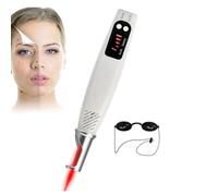 YXYSSMDGHY Stylo Laser Picoseconde pour Enlever Les Acrochordons, Appareil De Luminothérapie pour Enlever Les Tatouages, élimine Les Taches De Mélanine Et Les Grains De Beauté, avec Lunettes,Red