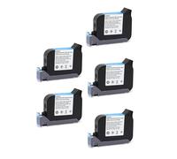 YXZKJZJ Cartouche d'encre solvantée sans cryptage 2588+ (M) for imprimante Portable, 600 dpi, Date, 12,7 mm, 1/3/5 pièces Séchage Rapide pour l'étiquetage et Le Codage(White,5pcs)